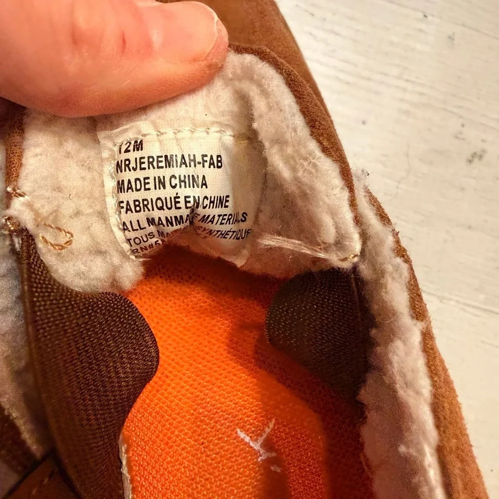 Sherpa lined‎ brown boots little kids size 12